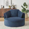 Streamdale Furniture Streamdale Corduroy Round Chair - Cushioned Backrest - Modern Comfort
