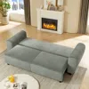 Streamdale Furniture Streamdale Corduroy Sleeper Sofa With Storage - Light Gray