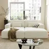 Streamdale Furniture Streamdale Corduroy Sofa Bed With Pillows - Living Room, Apartment, Office In White