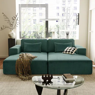 Streamdale Furniture Streamdale Corduroy Sofa Bed With Pillows