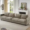 Streamdale Furniture Streamdale Corduroy Sofa Couch 133" W/ Usb, Storage, & Cup Holders
