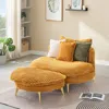 Streamdale Furniture Streamdale Corduroy Sofa Fabric With Pillows, 65