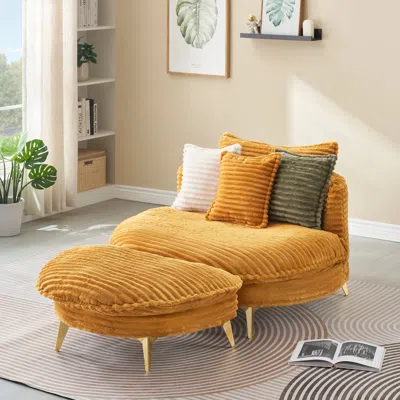 Streamdale Furniture Streamdale Corduroy Sofa Fabric With Pillows, 65