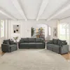 Streamdale Furniture Streamdale Corduroy Sofa Set With Storage, Cup Holders & Charging Ports