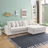 Streamdale Furniture Streamdale Corduroy Sofa With Cup Holders, Lockers, And Reversible Chaise