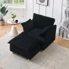 Streamdale Furniture Streamdale Corduroy Sofa With Ottoman & Pillows - Living Room/balcony/study