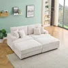 Streamdale Furniture Streamdale Corduroy Sofa With Storage, Pillows And Fashion