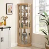 Streamdale Furniture Streamdale Corner Glass Curio Cabinet With Light
