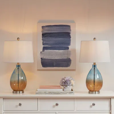 Streamdale Furniture Streamdale Cortina Ombre Glass Table Lamp