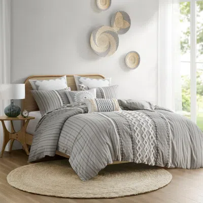 Streamdale Furniture Streamdale Cotton Printed Duvet Cover Set With Chenille
