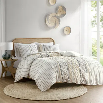 Streamdale Furniture Streamdale Cotton Printed Duvet Cover Set With Chenille