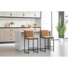 Streamdale Furniture Streamdale Counter Height Bar Stools Set Of 2 - Linen Upholstered