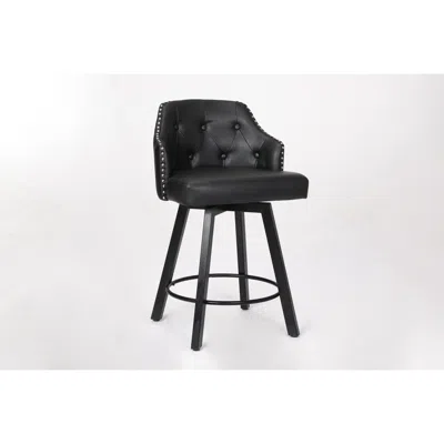 Streamdale Furniture Streamdale Counter Height Bar Stools With Backs And Metal Legs For Kitchen Island, Black