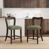 Streamdale Furniture Streamdale Counter Stool Without Arm(dark Brown+green) Set Of 2