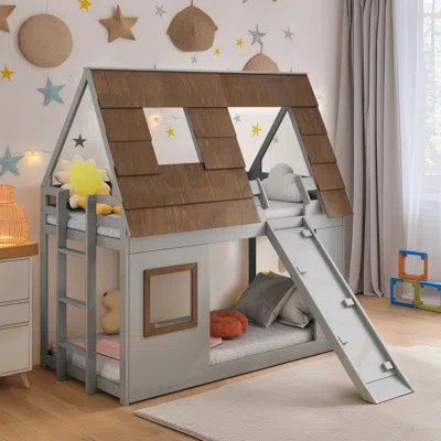Streamdale Furniture Streamdale Cozy And Fun Wood Twin Size House Bunk ...