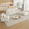Streamdale Furniture Streamdale Cozy Beige Upholstered Sofa Set In White
