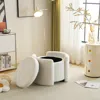 Streamdale Furniture Streamdale Cozy Boucle Storage Ottoman Stylish Comfort With Hidden Storage