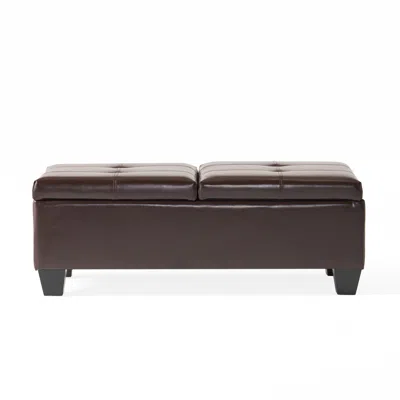 Streamdale Furniture Streamdale Cozy Comfort And Practical Storage 2-in-1 Storage Ottoman In Brown