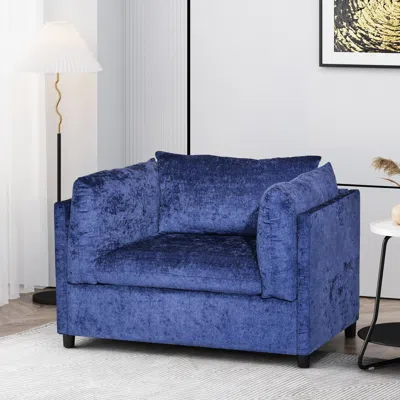 Streamdale Furniture Streamdale Cozy Modern Club Chair With Textured Upholstery And Plush Pillows