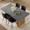 Streamdale Furniture Streamdale Cozy Modern Mdf Dining Set (67"x35.4") With 4 Chairs