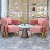 Streamdale Furniture Streamdale Cozy Teddy Velvet Foot Sofa: Style And Comfort In Pink