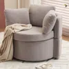 Streamdale Furniture Streamdale Cozy Velvet Swivel Chair With Storage