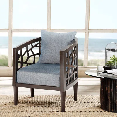 Streamdale Furniture Streamdale Crackle Accent Chair In Gray
