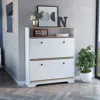 Streamdale Furniture Streamdale Cranberry 2-shelf Shoe Rack Light Oak And White
