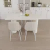 Streamdale Furniture Streamdale Cream Coffee Table & Dining Chair 4-piece Set