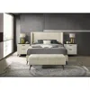 Streamdale Furniture Streamdale Cream Corduroy Queen Bed Set With Nightstands & Bench