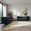 Streamdale Furniture Streamdale Cream Velvet Tufted Sofa Set - Modern Comfort & Style In Black