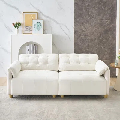 Streamdale Furniture Streamdale Creamy Cloud Fabric Sofa