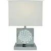Streamdale Furniture Streamdale Crystal Centerpiece With Night Light, Usb Port, Power Outlet In White