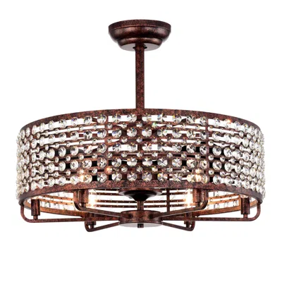 Streamdale Furniture Streamdale Crystal Chandelier Fan With Remote, 26.8" Dia (no Bulbs)
