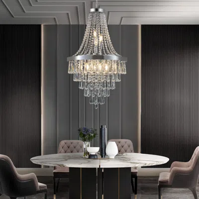 Streamdale Furniture Streamdale Crystal Chandelier, Large Modern Ceiling Lighting