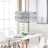 Streamdale Furniture Streamdale Crystal Drum Chandelier With Silver Frame