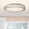 Streamdale Furniture Streamdale Crystal Led Ceiling Light, Dimmable Modern Flush Mount Fixture, 45w In Neutral
