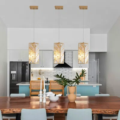 Streamdale Furniture Streamdale Crystal Pendant Lamp - 3 Adjustable Lights