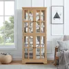 Streamdale Furniture Streamdale Curio Cabinet With Glass Doors, Adjustable Shelves, And Bulb