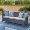 Streamdale Furniture Streamdale Curved Armrest Wicker Sofa With Water-resistant Cushions