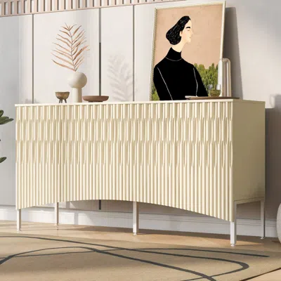 Streamdale Furniture Streamdale Curved Door Sideboard - Elegant Storage For Living Spaces