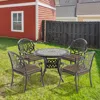 Streamdale Furniture Streamdale (cushions In Random Colors)5-piece Set Of Cast Aluminum Patio Furniture With Cushions