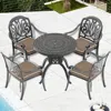 Streamdale Furniture Streamdale (cushions In Random Colors)5-piece Set Of Cast Aluminum Patio Furniture With Cushions