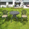 Streamdale Furniture Streamdale (cushions In Random Colors)3-piece Set Of Cast Aluminum Patio Furniture With Cushions