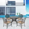 Streamdale Furniture Streamdale (cushions In Random Colors)5-piece Set Of Cast Aluminum Patio Furniture With Cushions