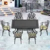 Streamdale Furniture Streamdale (cushions In Random Colors)7-piece Set Of Cast Aluminum Patio Furniture With Cushions