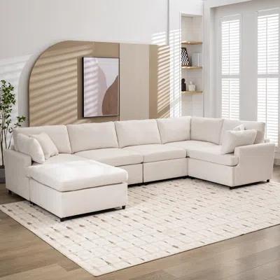 Streamdale Furniture Streamdale Customizable 6-seater Sofa With Comfort Cushions
