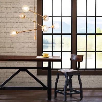 Streamdale Furniture Streamdale Cyrus 6-globe Light Architectural Metal Chandelier