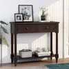 Streamdale Furniture Streamdale Daisy Series Console Table Traditional Design With Two Drawers