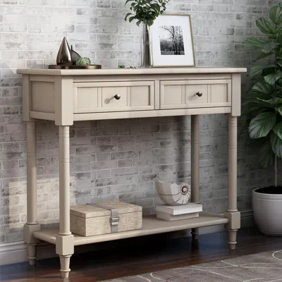Streamdale Furniture Streamdale Daisy Series Console Table Traditional Design With Two Drawers